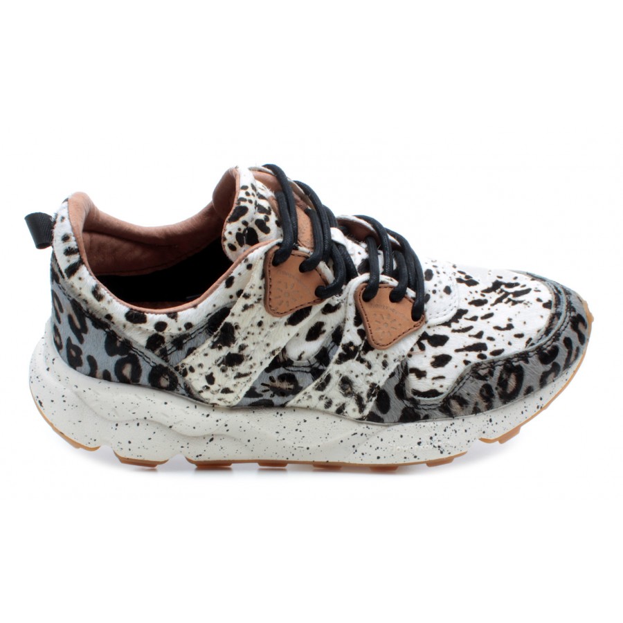 leopard pony hair sneakers