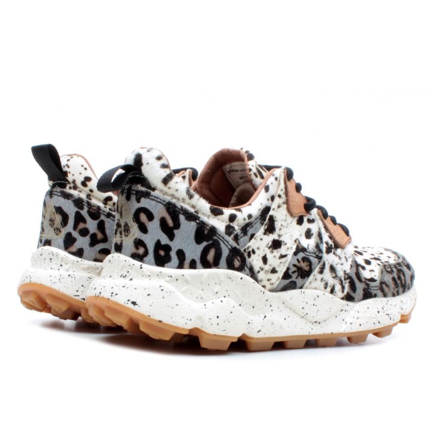 leopard pony hair sneakers