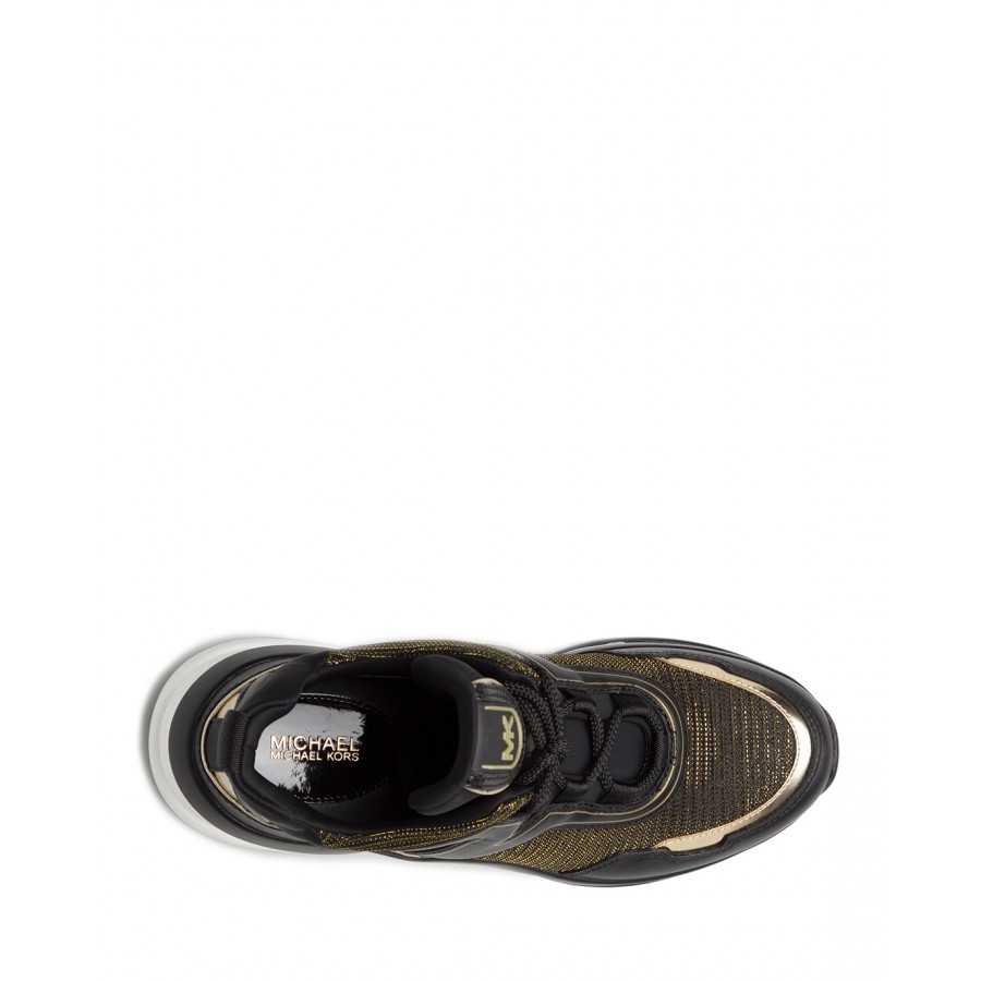 michael kors black gold sneakers