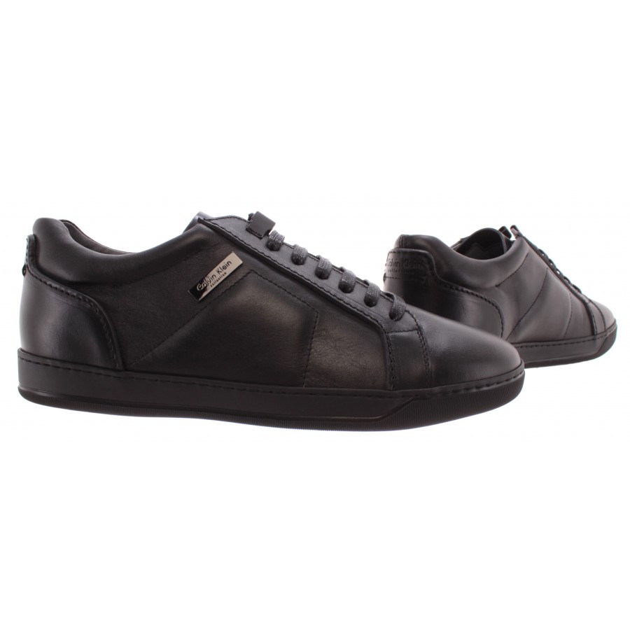 Men's Shoes Sneakers KLEIN Collection 04025/AC SCalf Nero Black Leather