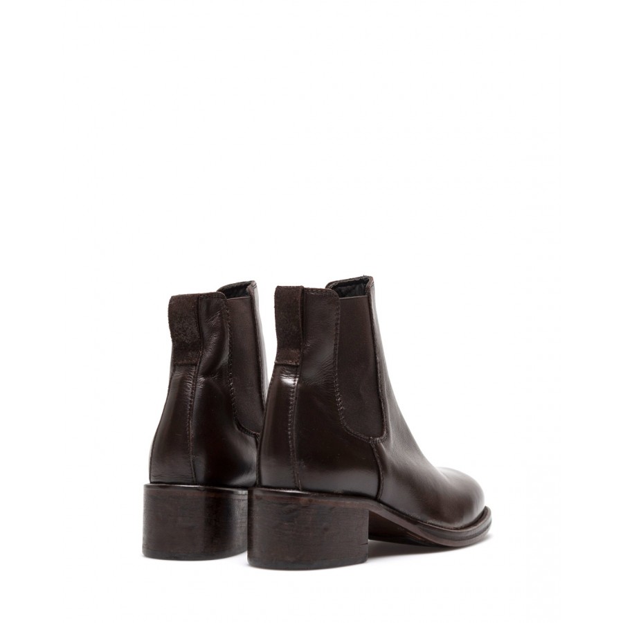 womens dark brown leather ankle boots