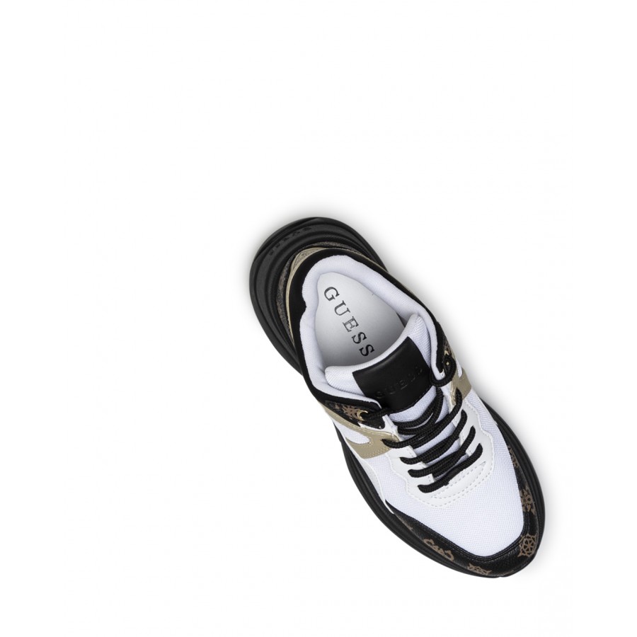 black and white guess shoes