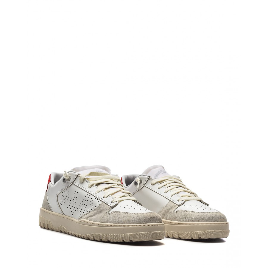 Men's Shoes Sneakers JOHN GALLIANO Paris 2496 Variante A Abrasiv Bianco  Leather