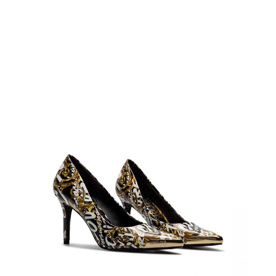 Gold Faux Snake Strappy Stiletto Heel Sandals | New Look